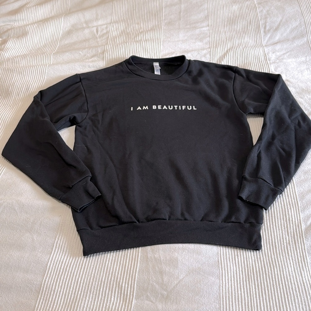 American Apparel Black Crewneck Sweatshirt Size Small